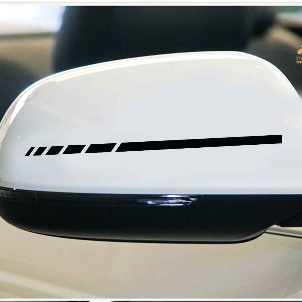 4PCS Set Rearview Side Mirror Sticker Black White Red