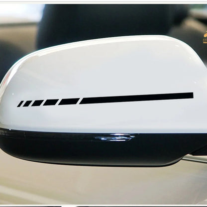 4PCS Set Rearview Side Mirror Sticker Black White Red