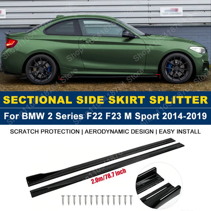 For BMW 2 Series F22 F23 Side Skirts Extension Rocker Panel