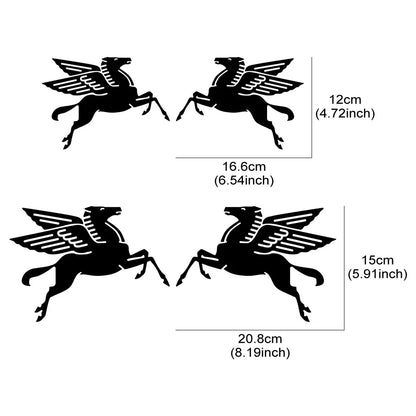 2PCS Flying Steed Sticker Waterproof self-adhesive Vinyl Decals