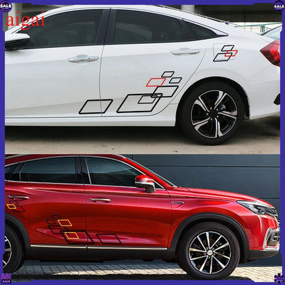 2PCS Sticker Both Side Body Vinyl Film Stylish Personalized