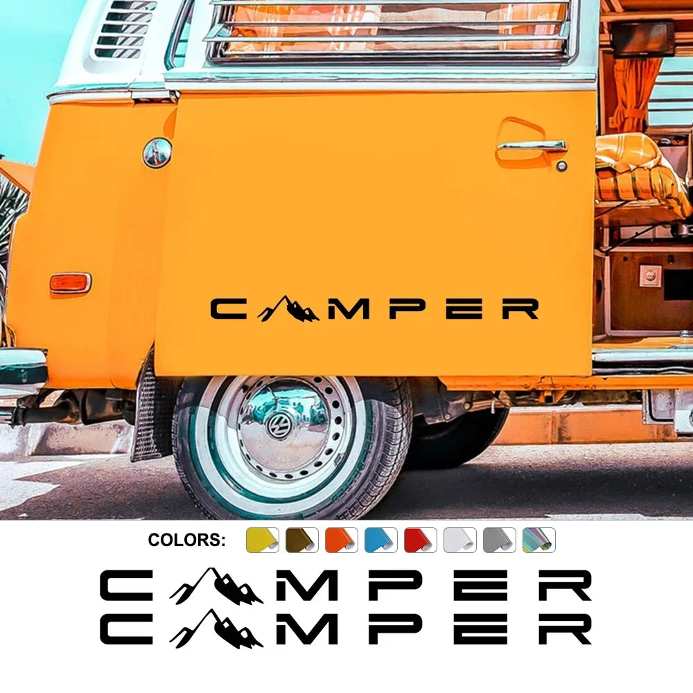 Camper Mountain Sticker Decal 4X4 Offroad Van Caravan Truck