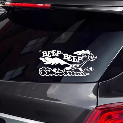 Side Door Sticker Road Runner Cartoon Truck Window Windshield