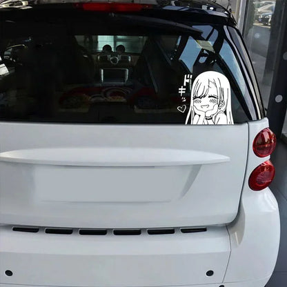 18x17cm Cute Anime Girl Jdm Sticker Body Bumper Windows