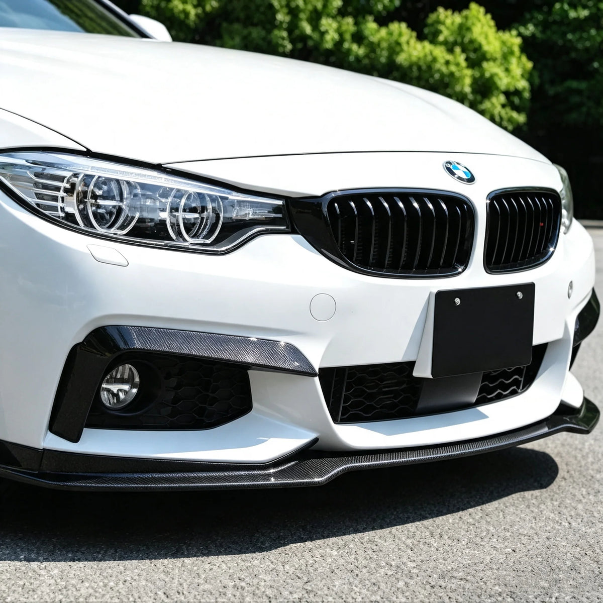 For BMW 4 Series F32 F33 Front Bumper Upper Trims Splitters Kit