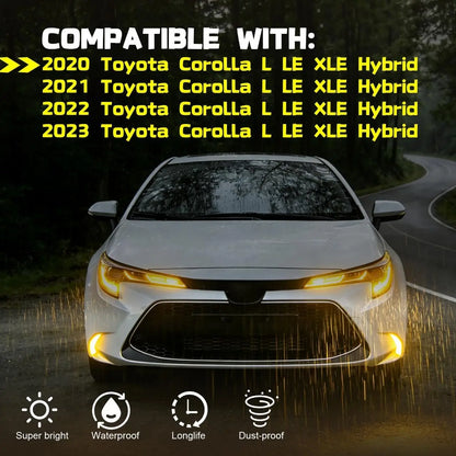 For Toyota Corolla L Le Xle Drl 2021-2023 Sequential Daytime