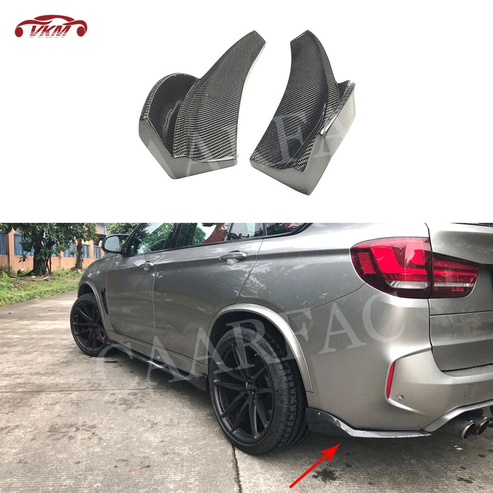 For BMW X5M F85 X6M F86 Carbon Fiber Rear Bumper Lip Splitters