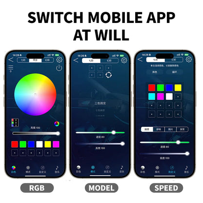 2PCS Mobile APP Control Angel Devil Demon Eye Ambient