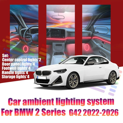 For BMW 2 Series G42 2022-2026 Ambient Lamps Colorful Atmosphere