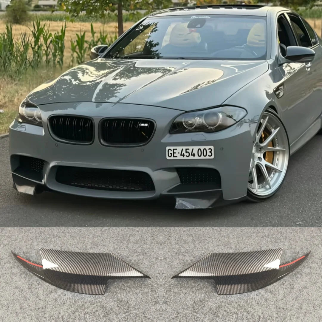 For BMW 5 Series F10 F11 Front Bumper Lip Canard Fog Grille