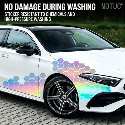 1SET Hexagonal Honeycomb Stickers Tuning Geometric Waterproof