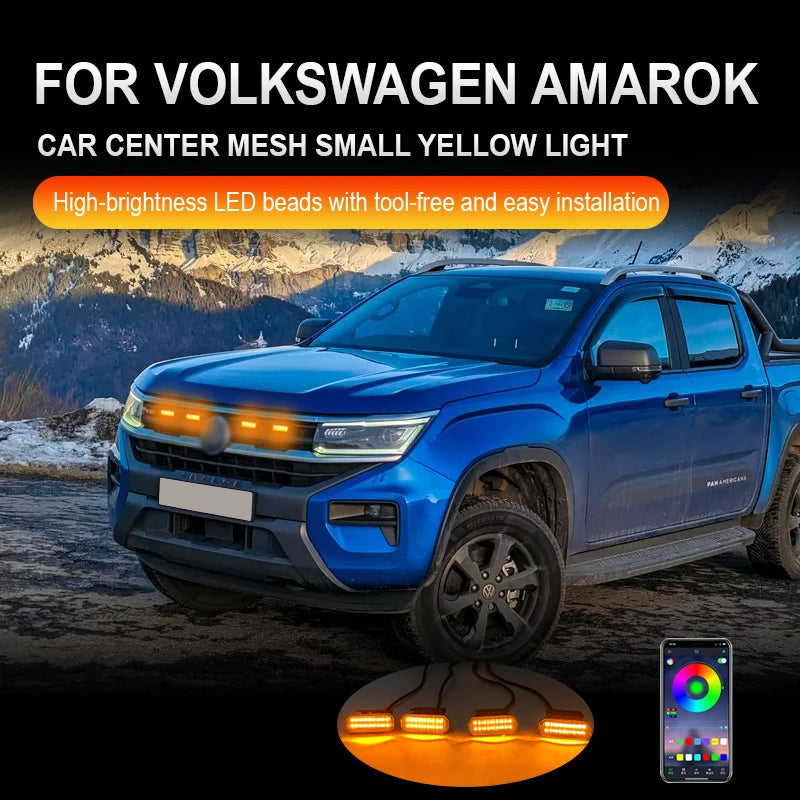 For Volkswagen Amarok Specialized Center Grid Small Yellow Front