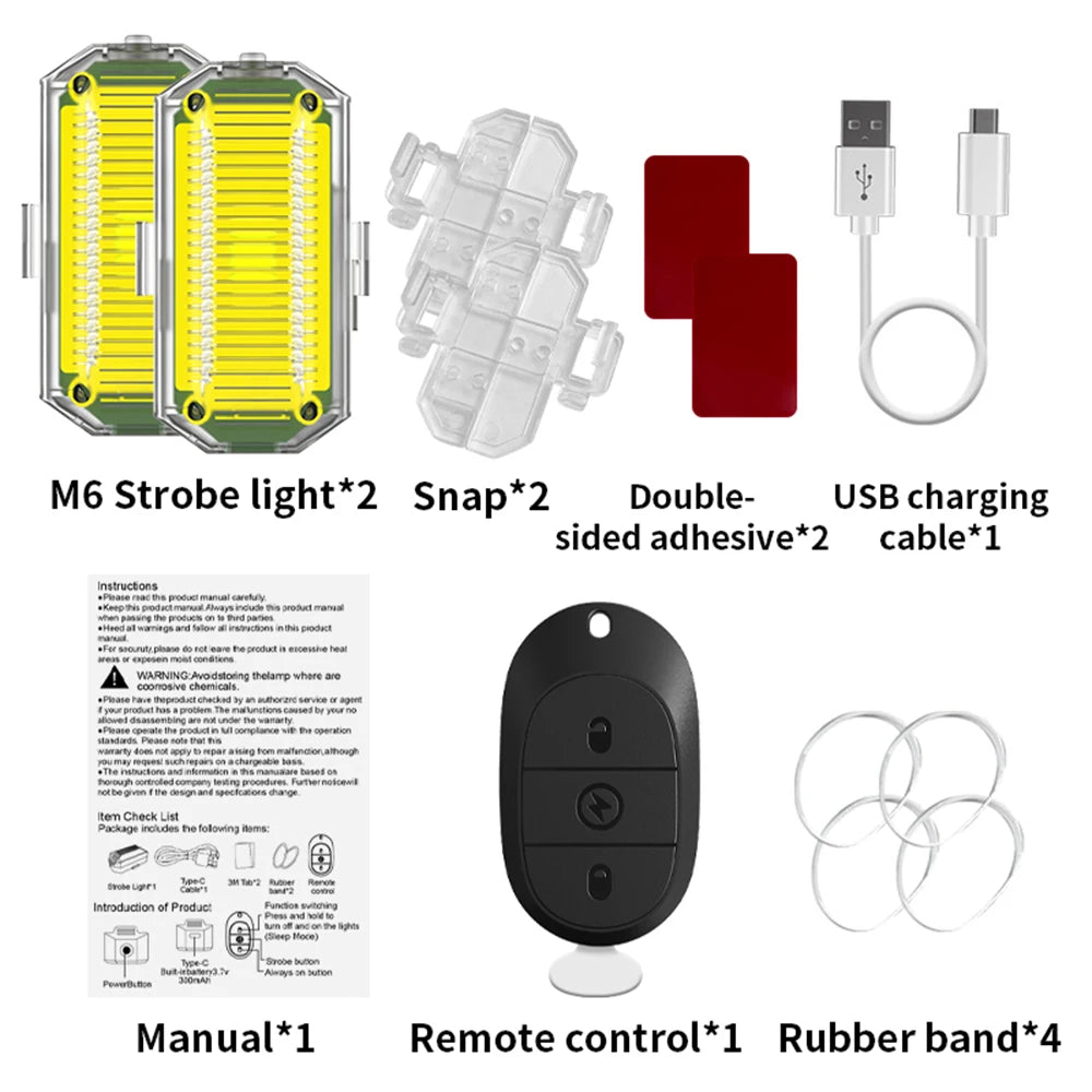 For Motorcycle Wireless 2.4g Remote Control Flash Warning Signal