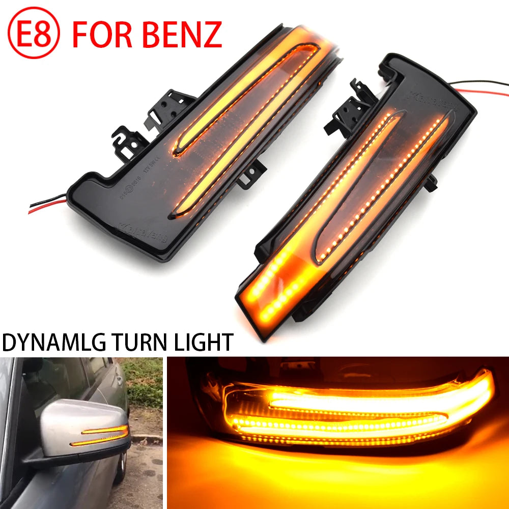 For Mercedes Benz W204 Cla A 1pair Dynamic Turn Signal Side
