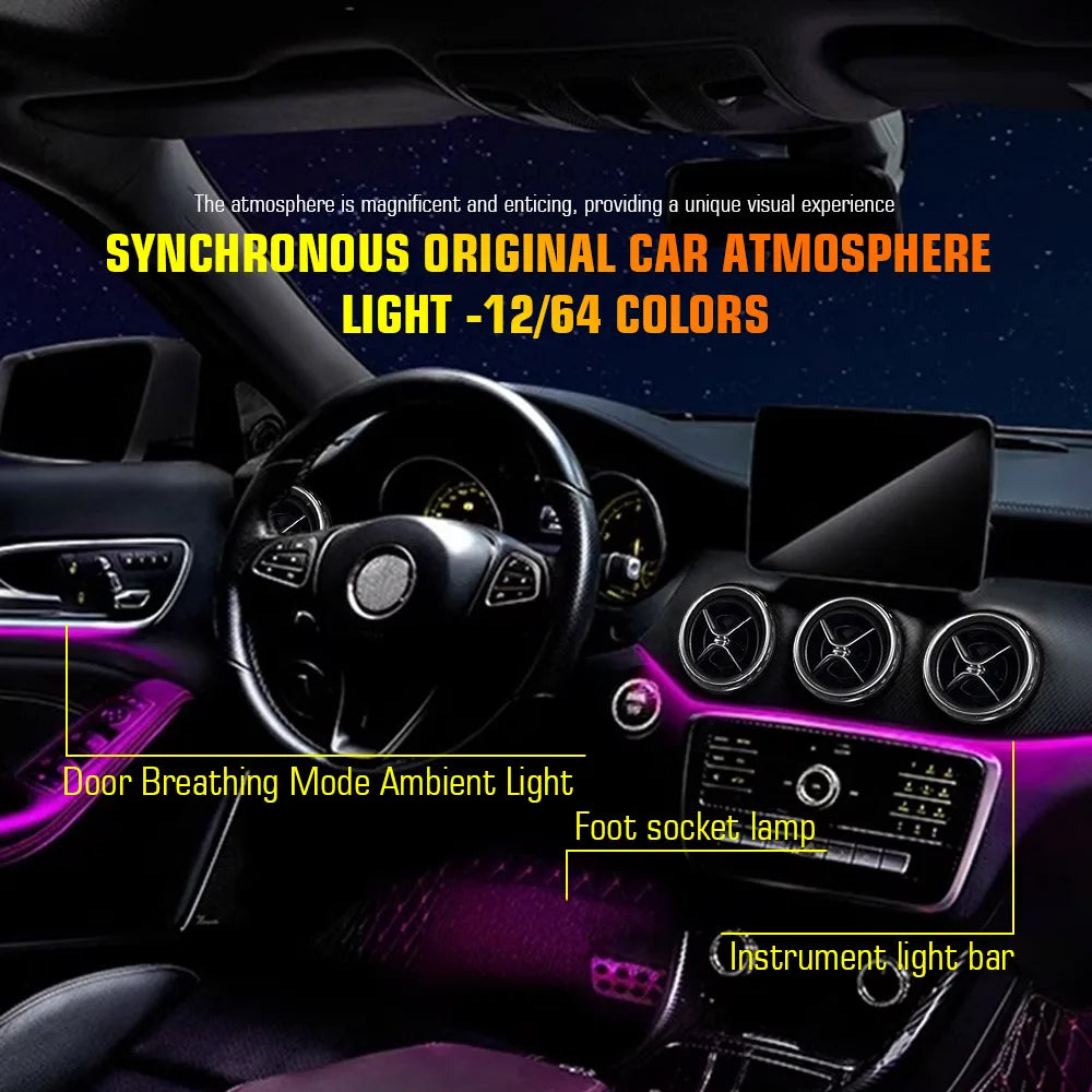 For Mercedes-Benz 12 64 Colors Ambient A Cla Gla W176 W117 X156