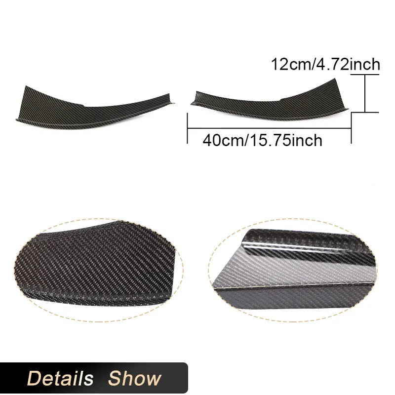 For BMW E90 E92 E93 M3 Front Bumper Canards Splitters 2007-2013