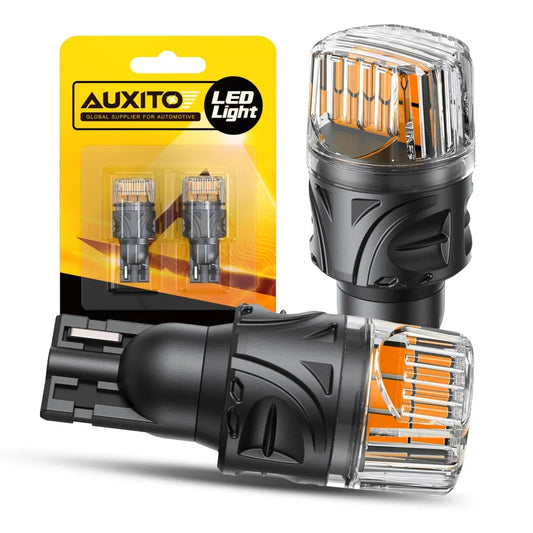 For Audi VW Golf MK5 2PCS Auxito T15 Canbus Amber Yellow W16W