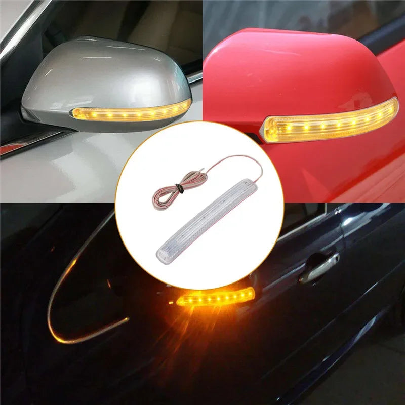 12V Rear View Mirror Turn Signal Lamps Strips Indicator
