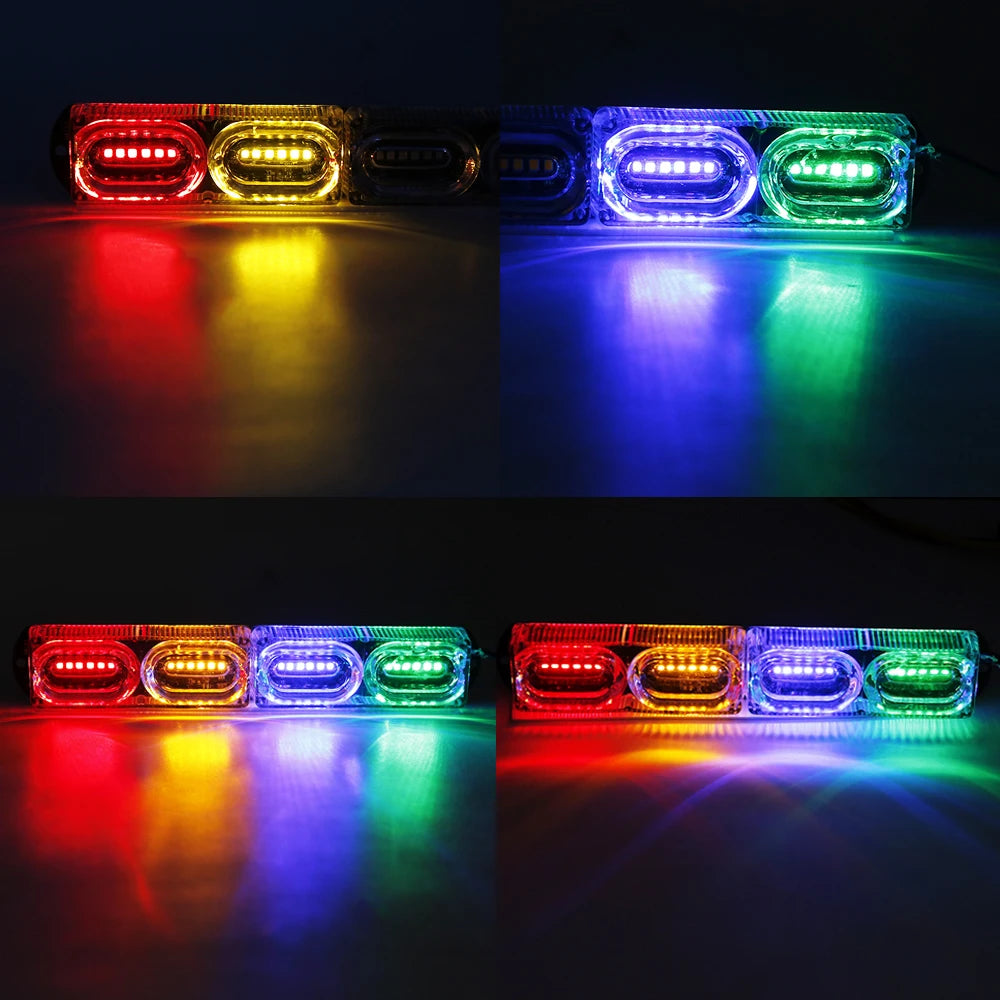 24LED Strobe Grille Bright Green Blue Red Yellow Warning