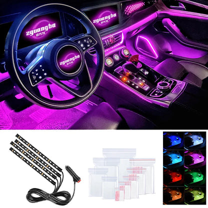 22CM Neon Foot Interior Backlight Cigarette Lighter USB