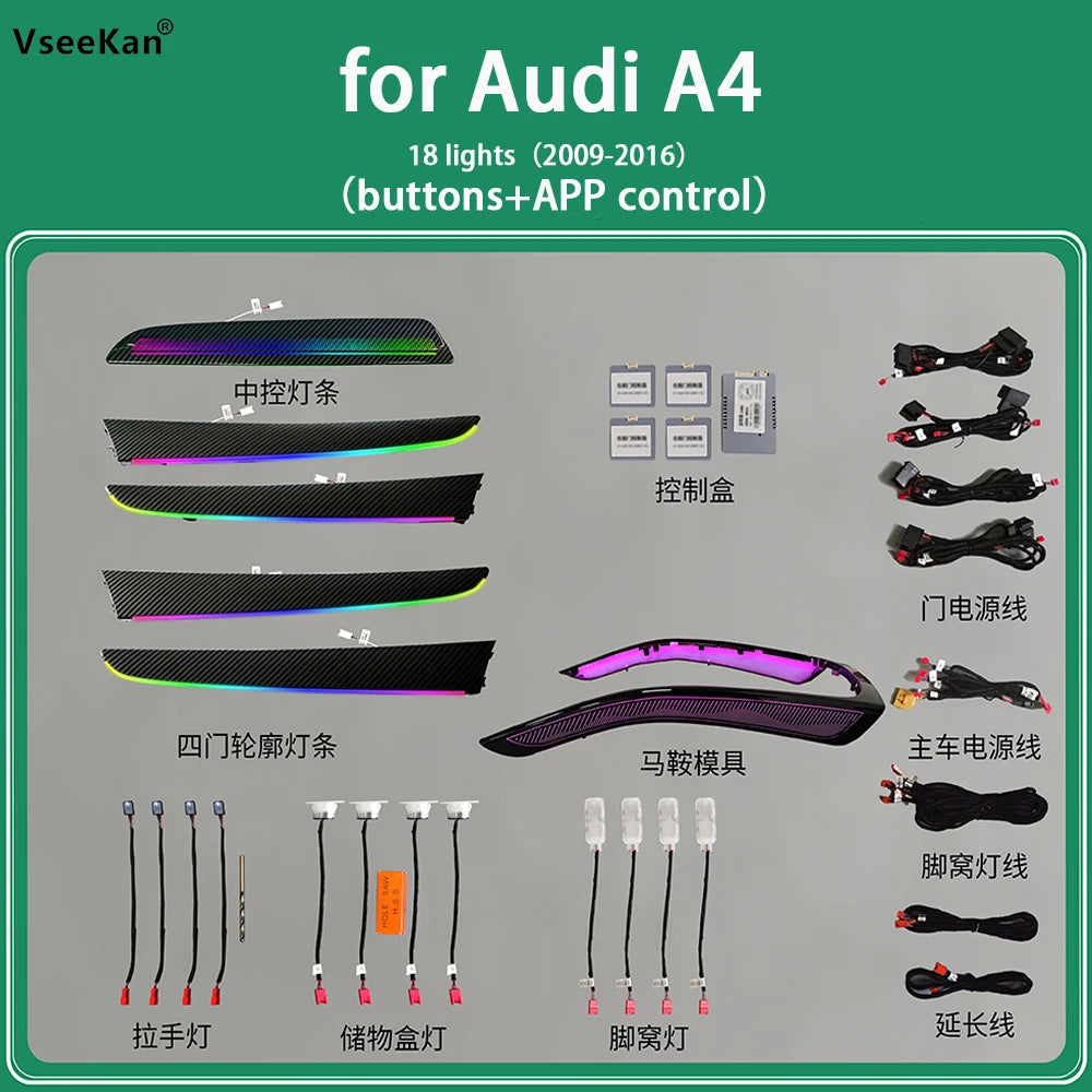 For Audi A4 Ambient Light 2009-2016 Mold Special Symphony