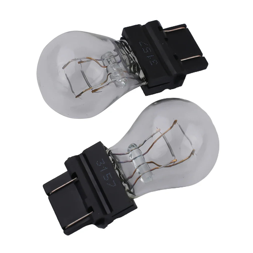 10PCS Clear Amber Tail Signal Brake Bulbs 3057 3155