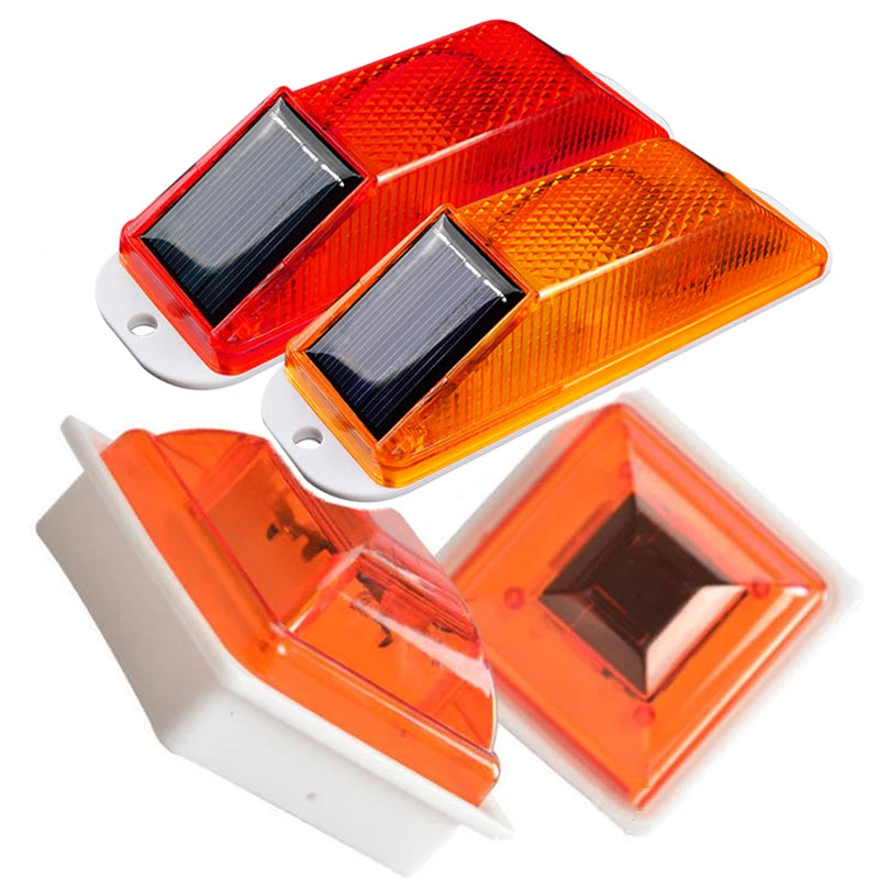 Warning Night Driving Traffic Safety Rechargeable Solar Red