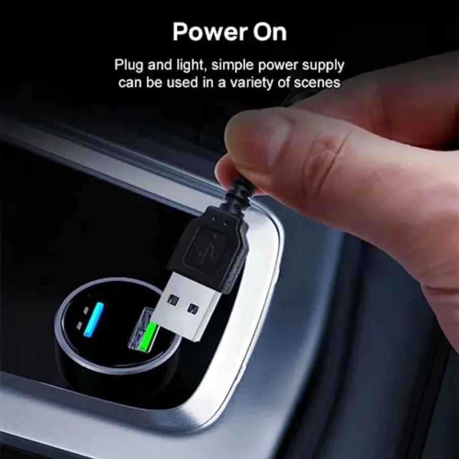 USB Interior Strip Colors Ambient Lighting Fiber Optic Music