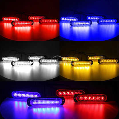 24LED Wireless Strobe Emergency Signal Flash Warn 12-24v Trailer
