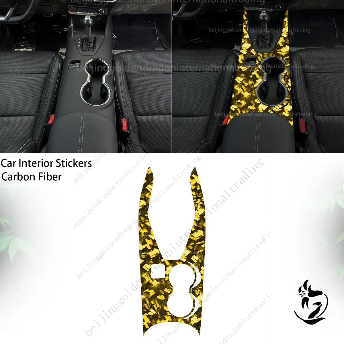 For Ford Mustang Gt 2024-2026 Yellow Forged Carbon Fiber Gear