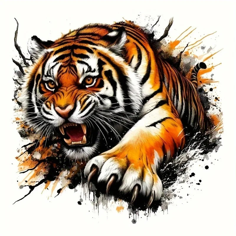 For Motorcycles Fierce Tiger Vinyl Decal Waterproof Sticker Cars