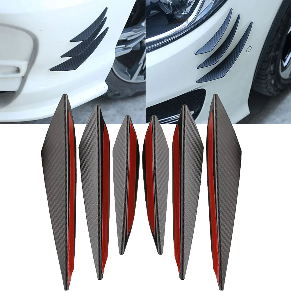 Front Bumper Lip Diffuser Shunt Fin Body Spoiler Canard