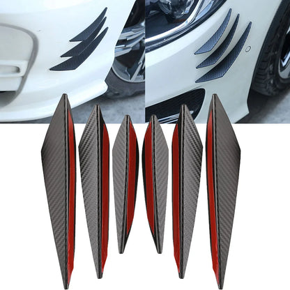 Front Bumper Lip Diffuser Shunt Fin Body Spoiler Canard