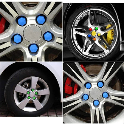 20PCS 21MM Nut Silica Gel Covers Wheel Nuts Screw