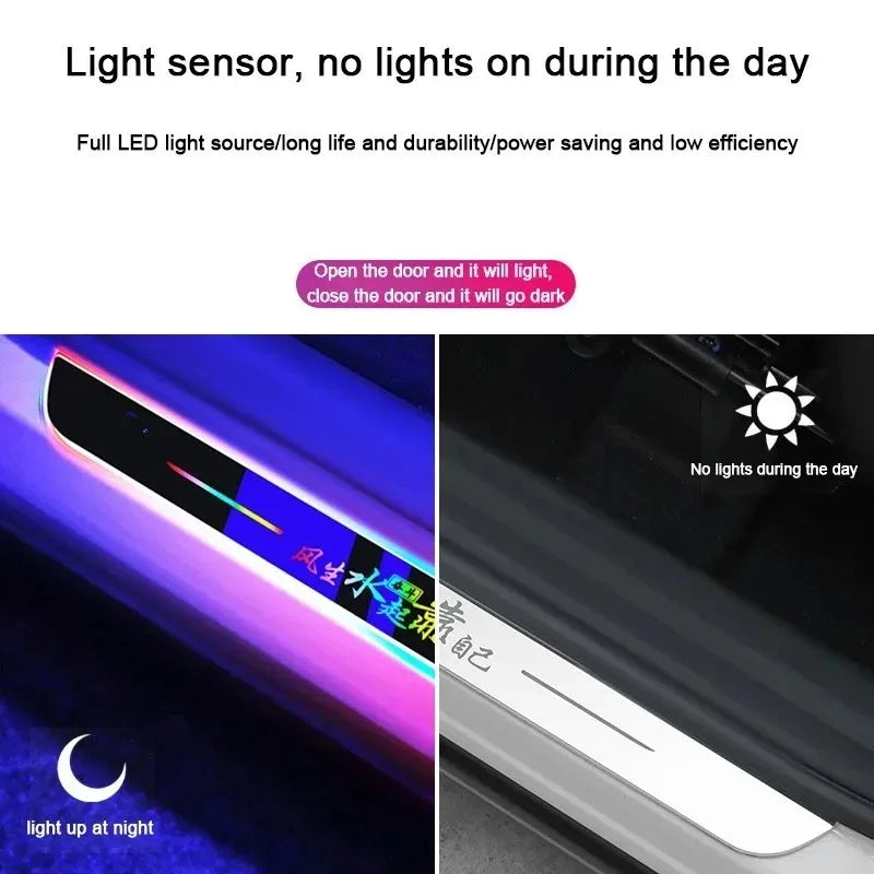 Customized Glows Welcome Door Sill Strip Threshold Scuff Plate
