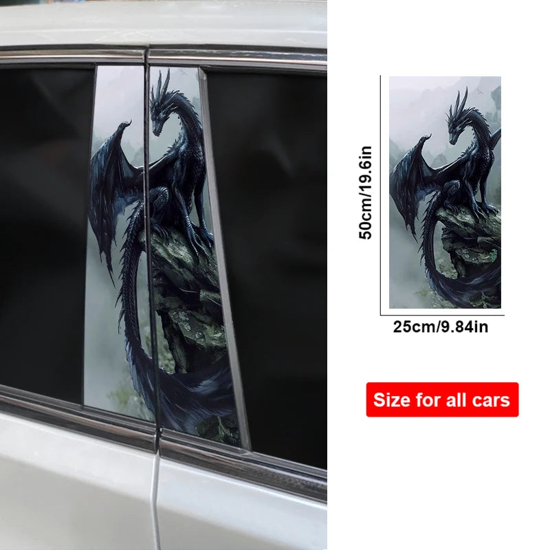 Dark Dragon Sticker Pillar Decals Used Cover Scratches Door