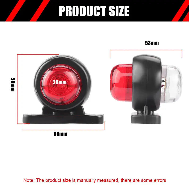 For Trailer Truck Side Marker 12V 24V Front Rear Clearance