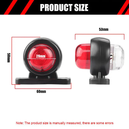 For Trailer Truck Side Marker 12V 24V Front Rear Clearance