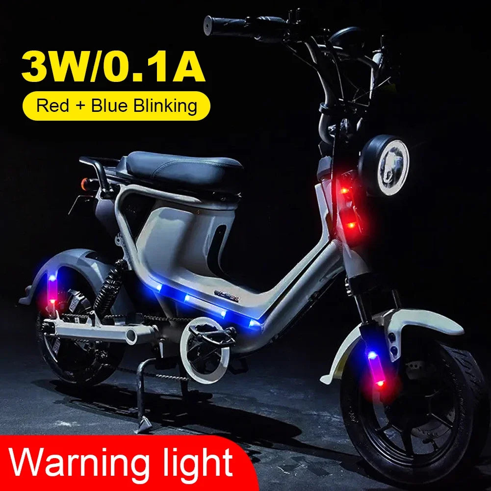 For Bike Motorcycle Scooters Solar LED 1-5pcs Warning Warn