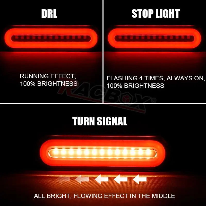 In Brake Stop Tail Turn Sequential Flowing Signal Truck