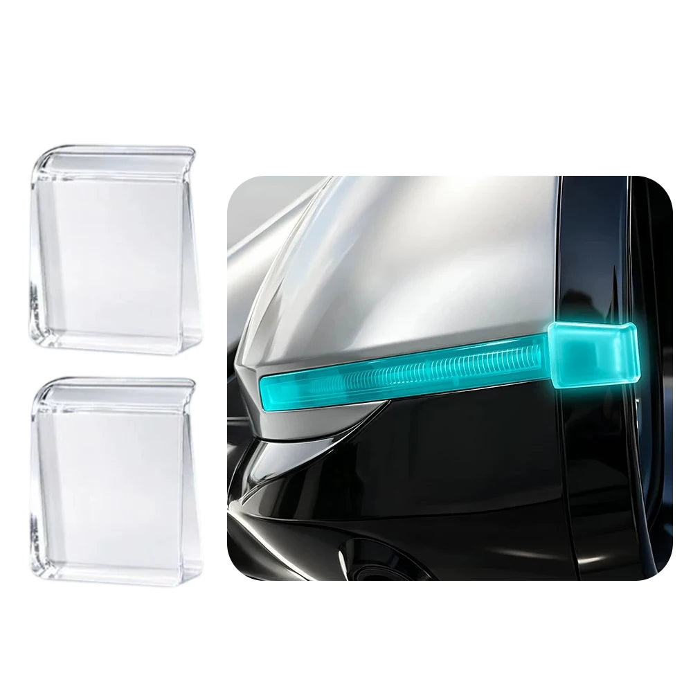 2PCS Rearview Mirror Little Blue Guide Block Assisted Driving