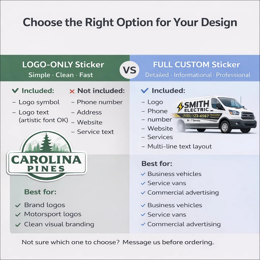 Custom Business Logo Sticker Minimalist Company Decal Window