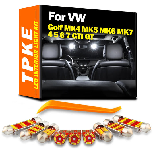 For VW Golf MK4 MK5 MK6 Tpke Canbus Interior Map Dome Trunk Kit