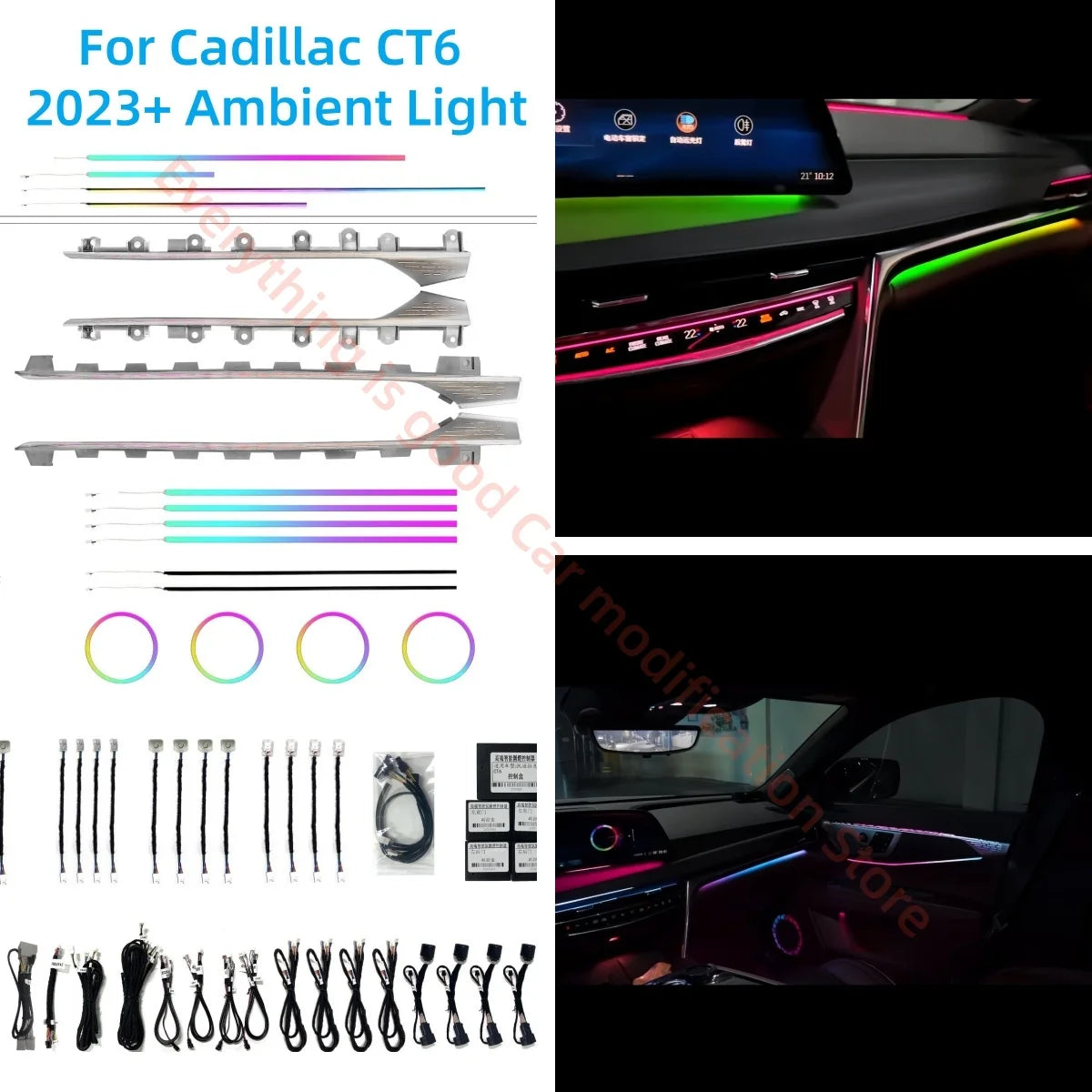 For Cadillac CT6 2023+ Atmosphere Lamp Interior Lighting Upgrade