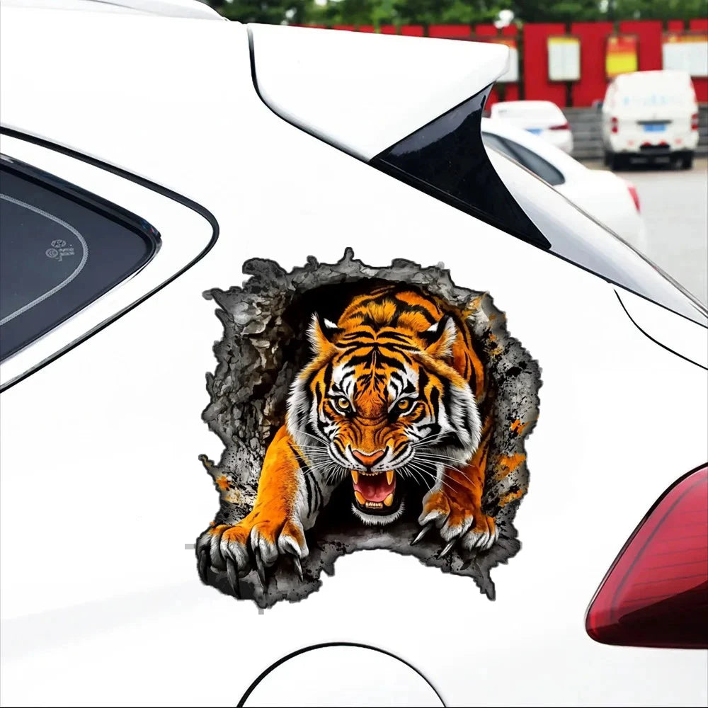 Tiger Head Sticker Body Scratch Covering Pattern Vinyl Decal