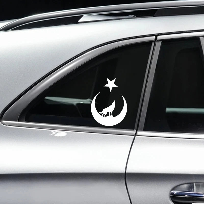 Interesting Wolf Moon Star Great Turk Turkey Turkish Sticker
