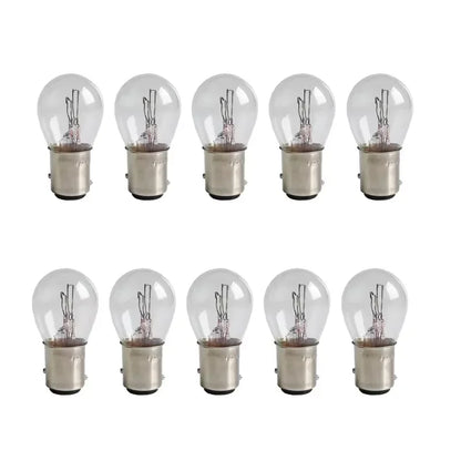 10PCS dc12v 380 bay15d 1157 5W Natural White Glass