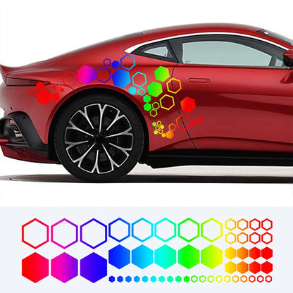 Honeycomb Pattern Waistline Sticker Modification Side Skirt Body