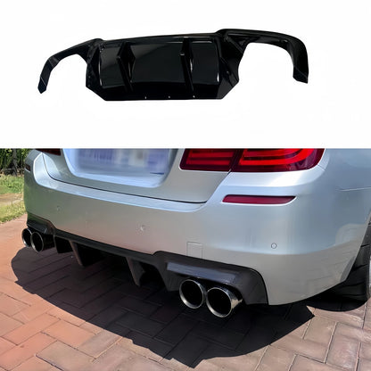 For BMW 5 Series F10 M5 Gloss Black No Rear Bumper Diffuser