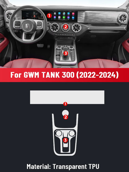 For Gwm Tank 300 2022-2024 Anti-scratch Door Center Console